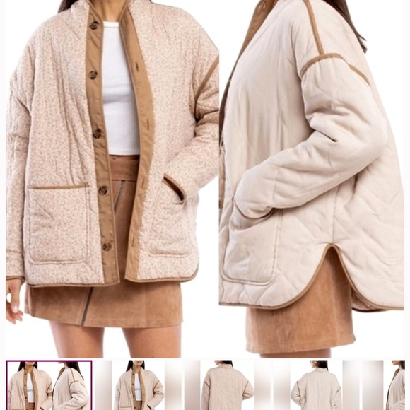 Blank NYC Jackets & Blazers - Blank NYC Women's Beige Quilted Reversible Jacket Medium